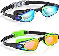 Vista 9 de Aegend - Gafas de natación de 2 unidades, gafas de natación para niños, niños y niñas de 3 a 14 años