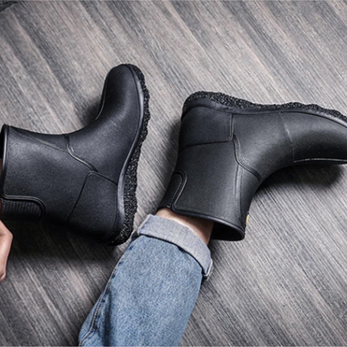 Kalosze Gumowce Lekkie Męskie Gumowe Buty Typu Mid Tube, Wodoodporne I Antypoślizgowe, Przeciwdeszczowe, Wędkarskie Wodne Rain Boot