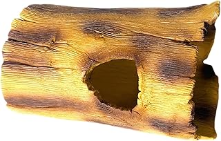 Turtle Cave Artificial Resin Burrows with Bark Effect, Wet Area Climbing Bathtub Accessories for Bearded Dragon and