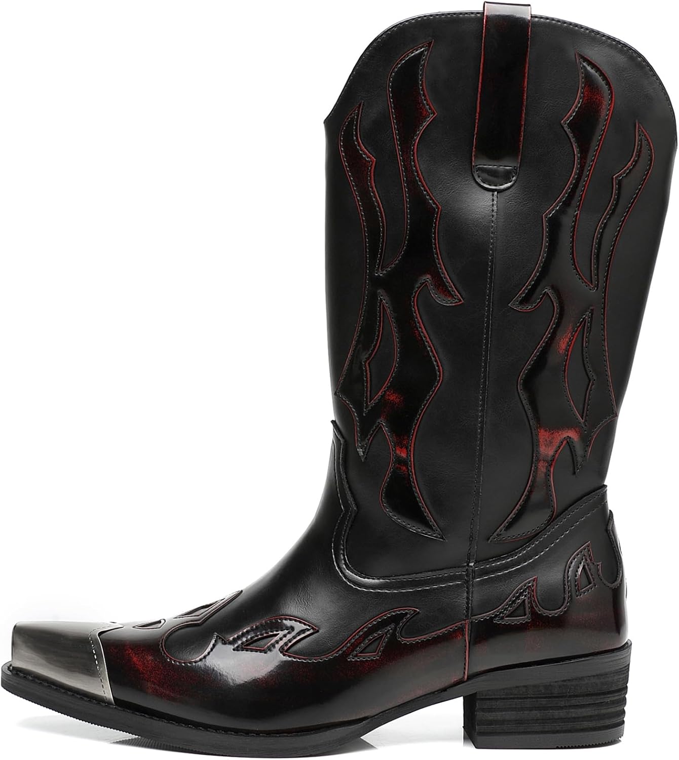 Cowboy Boots for Men Men's Steel Toe Metal-Toe Cowboy Work Boots For Men Mid Calf S...