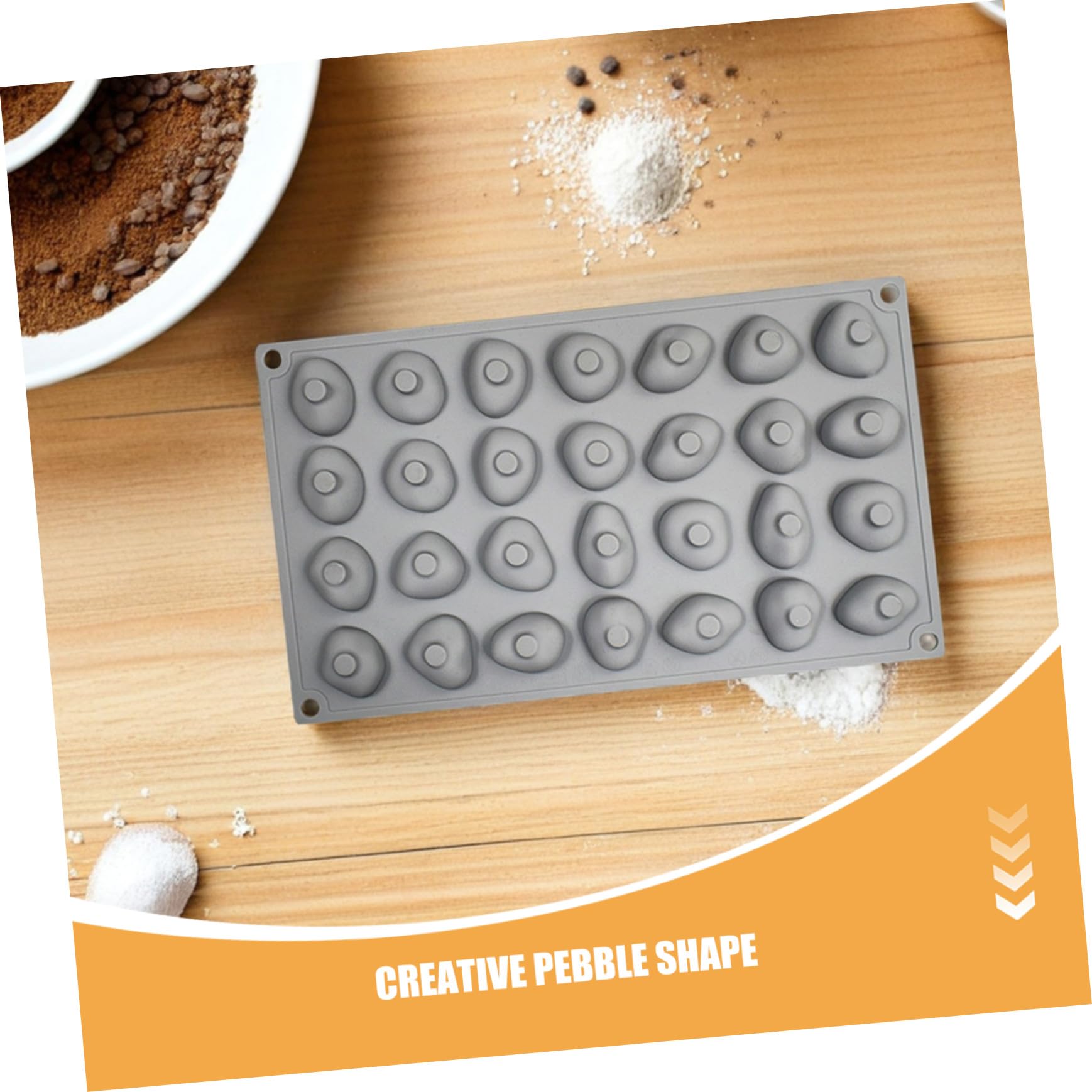 VALICLUD 2pezzi Stampo in Silicone Forma di Pietra Cavità per Cioccolatini Mousse al Cioccolato Biscotti e Decorazioni di Torte Antiaderente e Facile da Pulire