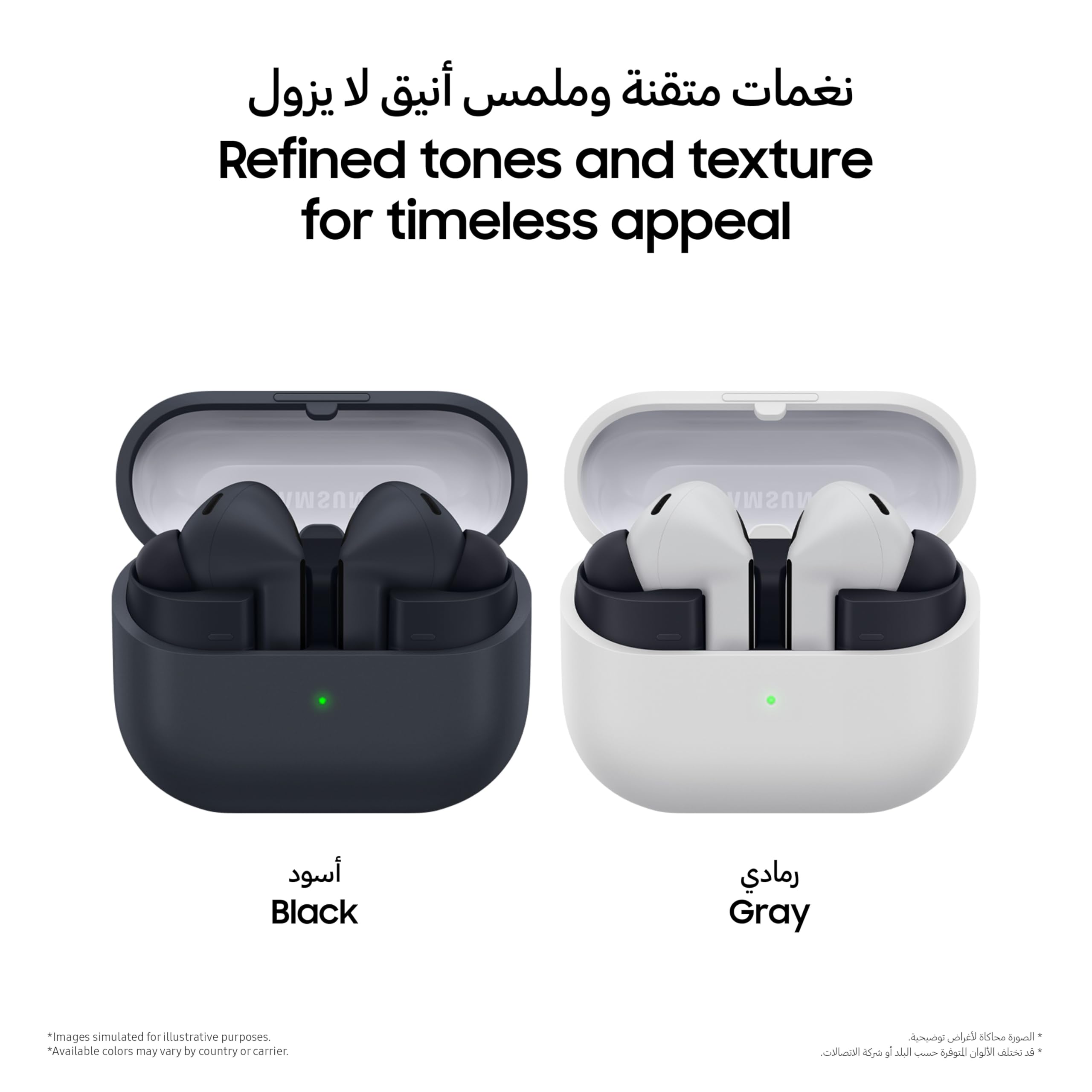 Samsung Galaxy Buds3 FE Écouteurs sans Fil, Noir, Design Lame, Son équilibré, Audio à 360°, Suppression Active du Bruit et Appel Clair (Version Émirats Arabes Unis)