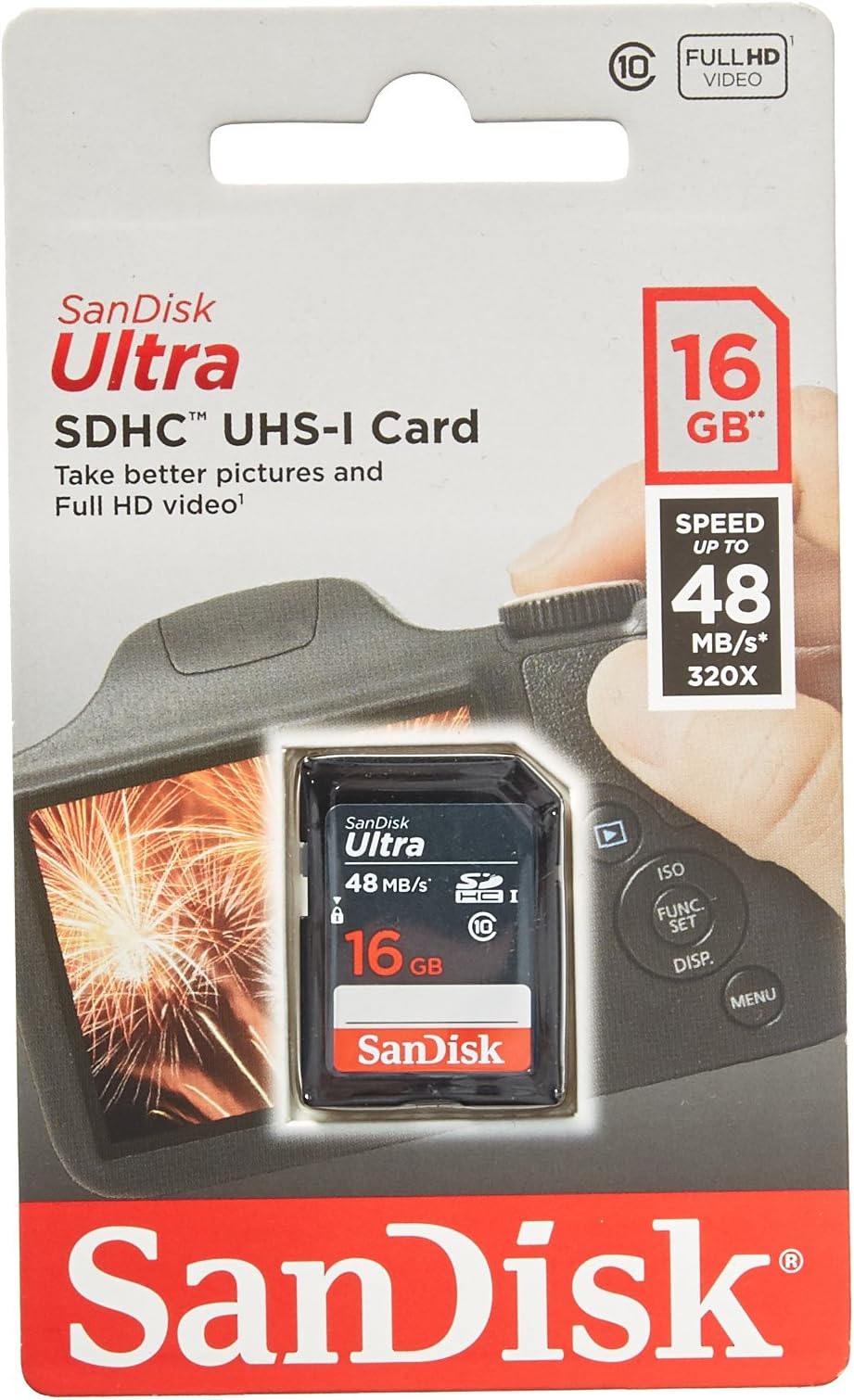 Amazon.com: SanDisk Ultra 16GB SD SDHC Memory Flash Card UHS-I Class 10 ...