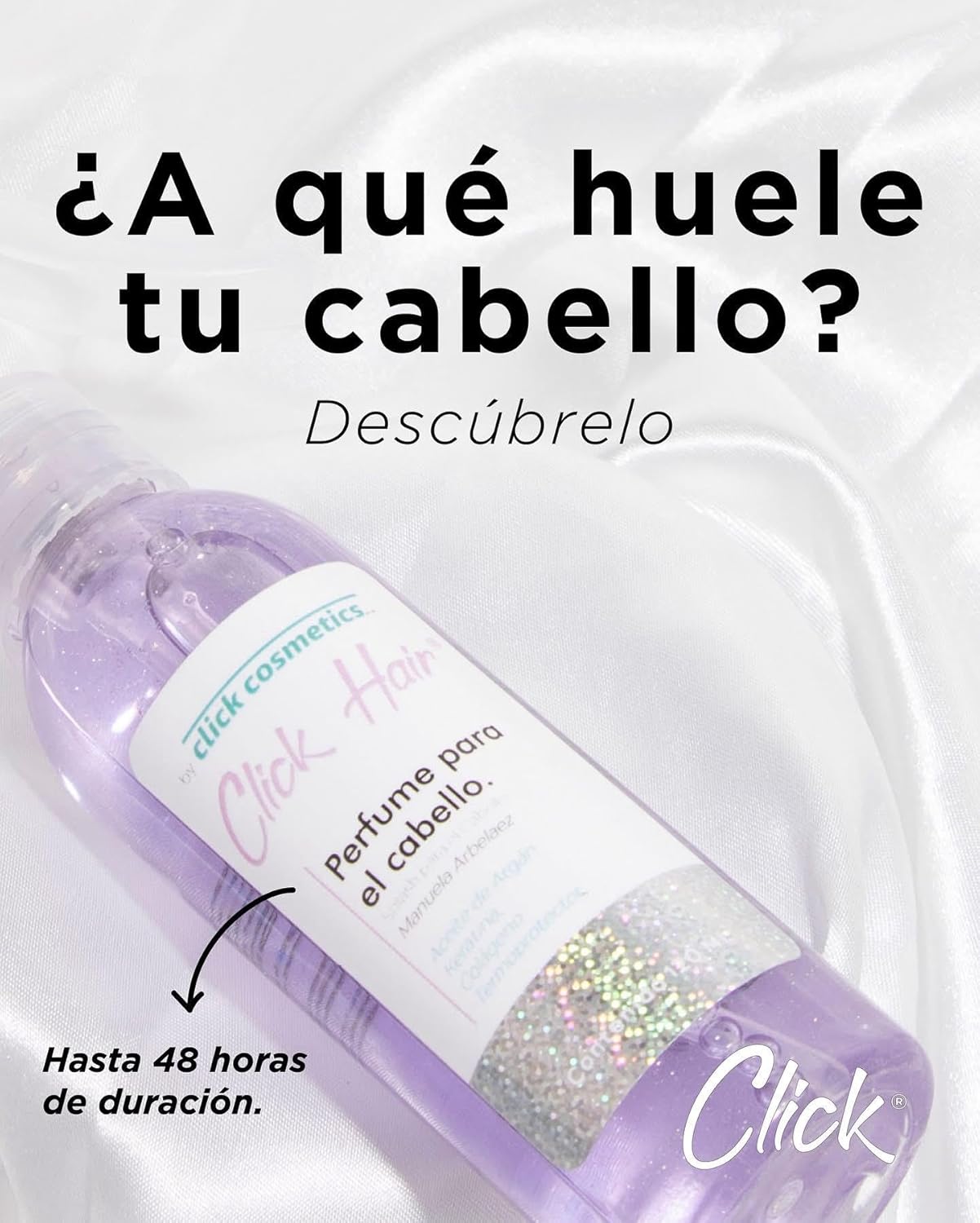 Click Hair Perfume Hair Mist Click Cosmetics | Termoprotecto Cabello Colombia (Regular 4oz-120ml, Tropical Violet)