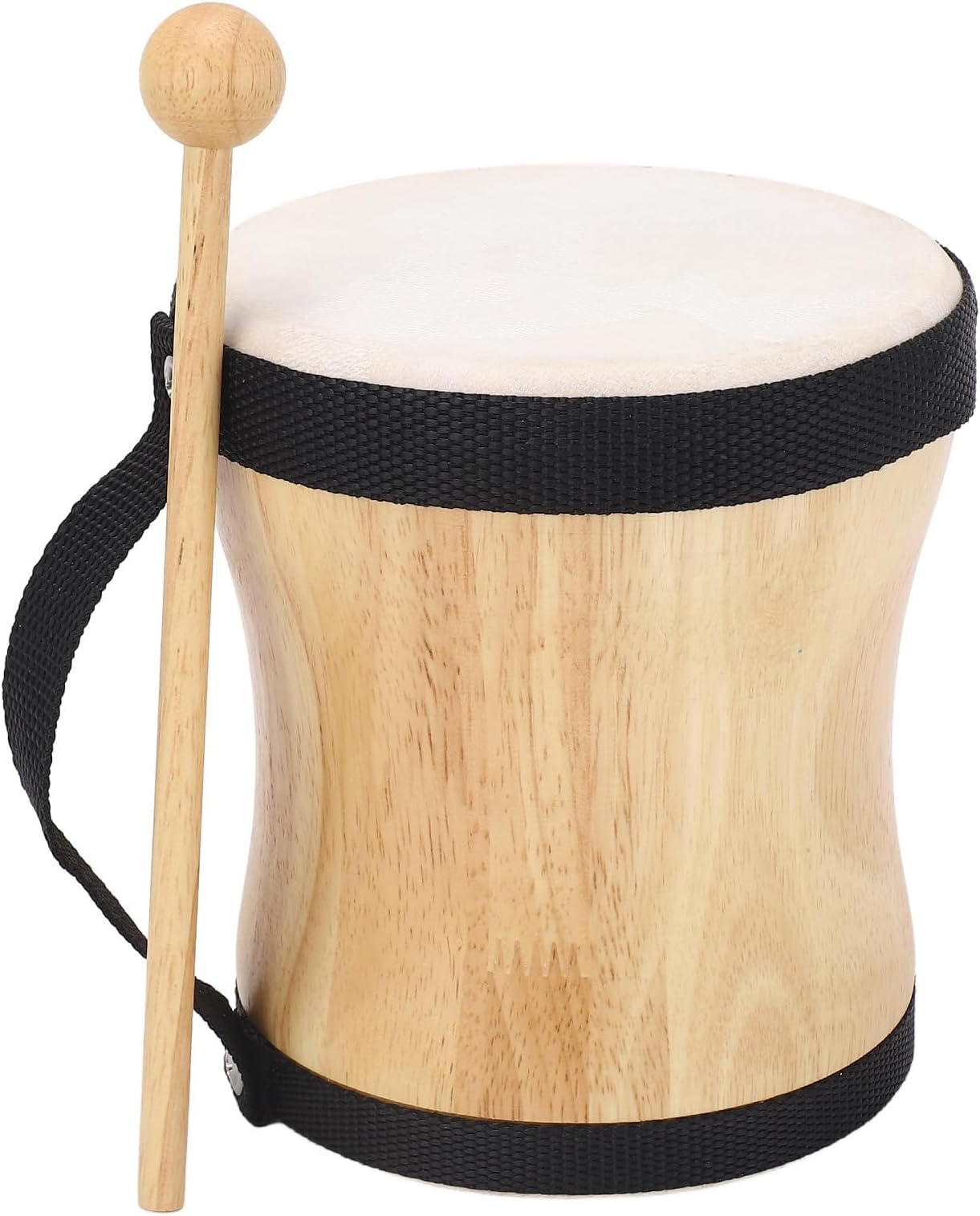 Conga Bongo Professional Hand Drum with Sheepskin Top, for Performances, Parties, Music Festivals (Black)