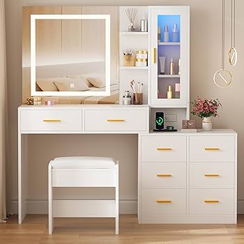 照明付き化粧台-Dressing table with lighting 照明付き化粧台-Dressing table with lighting Vanity Desk with