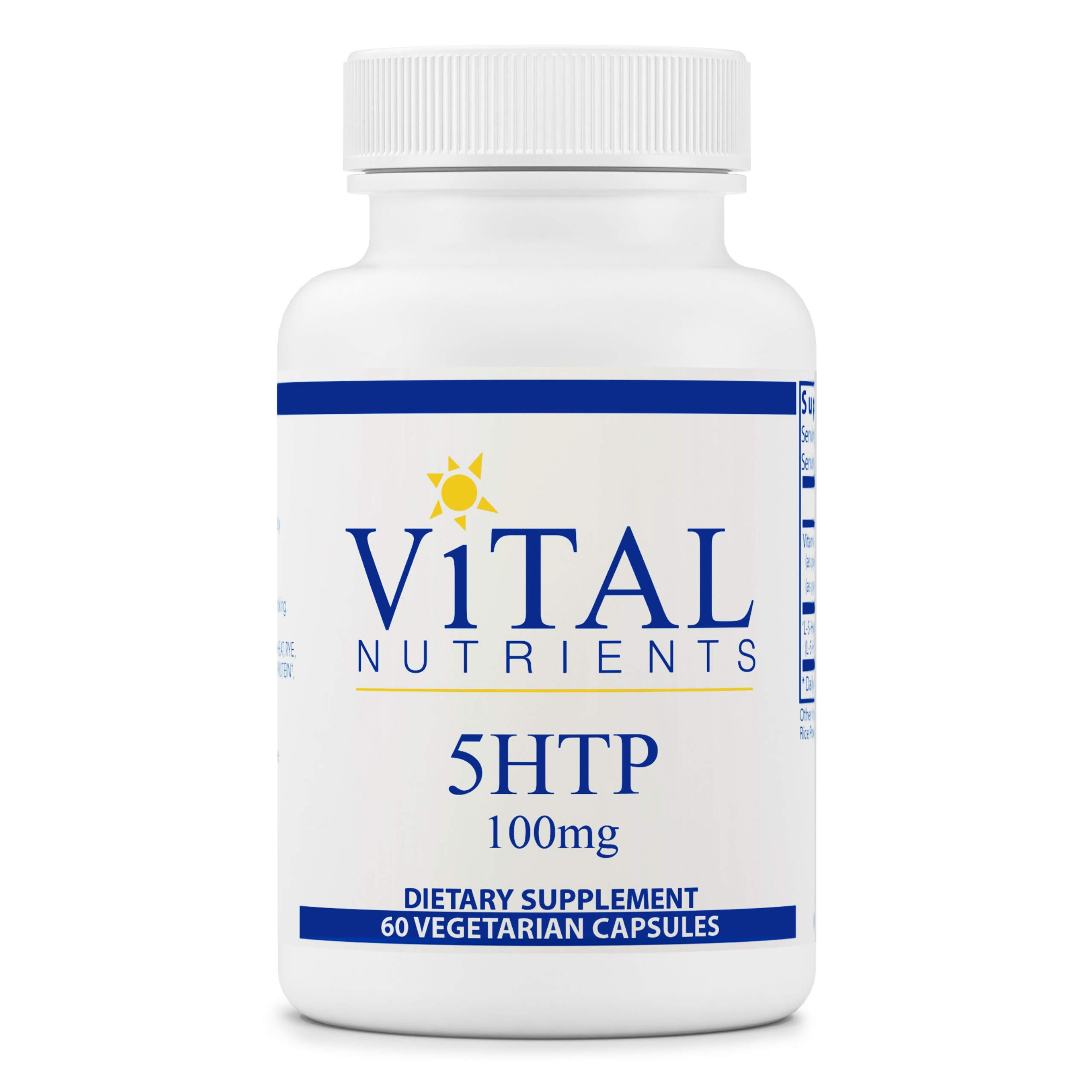 Vital Nutrients 5-HTP 100mg (5-hydroxytryptophan) | Vegan Serotonin Support Supplement* | Sleep and Stress Support | 5HTP and Vitamin B6 | Gluten, Dairy, Soy Free | Non-GMO | 60 Capsules
