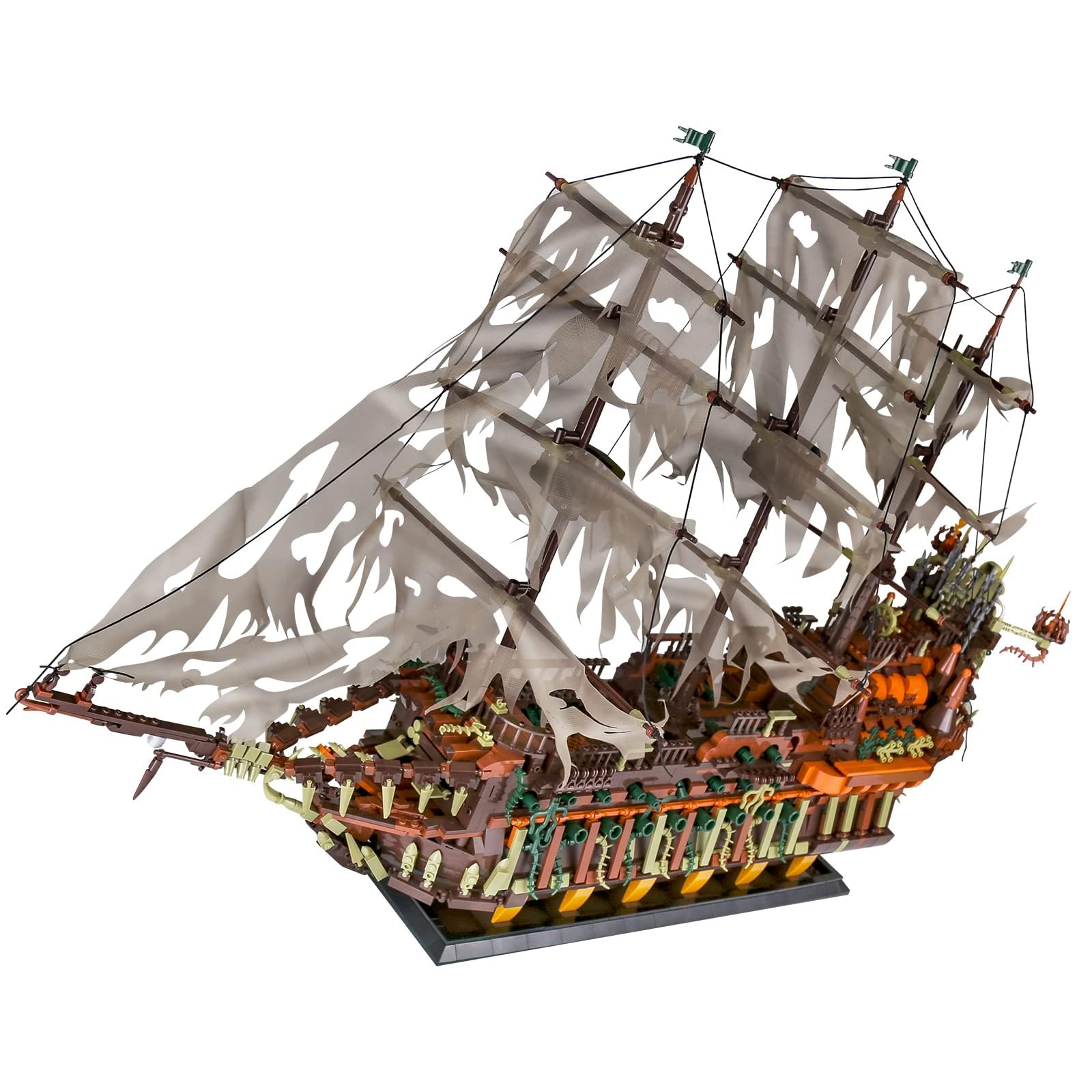 Mould King Kit di blocchi da costruzione di modello di nave di grandi pirati, set di blocchi da di navi di pirata olandese del, regalo di giocattoli per bambini di età superiore a 8 anni (3653 + PCS)