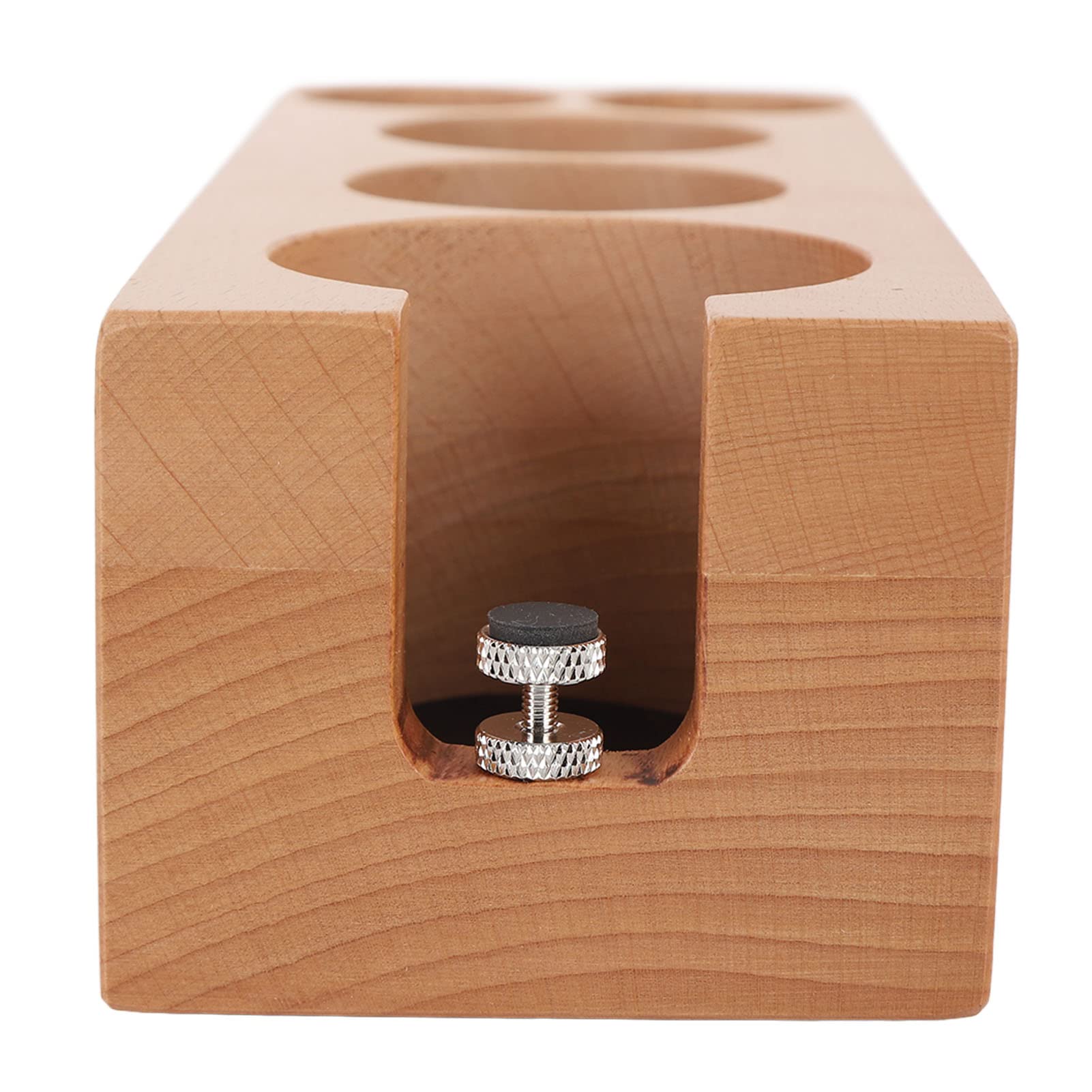 Hidyliu Soporte de Madera para Manipulación de café con Base Antideslizante para Amantes del café, Perfecto para Uso en Casa, Cafetería y Oficina (58 mm 5 agujeros)