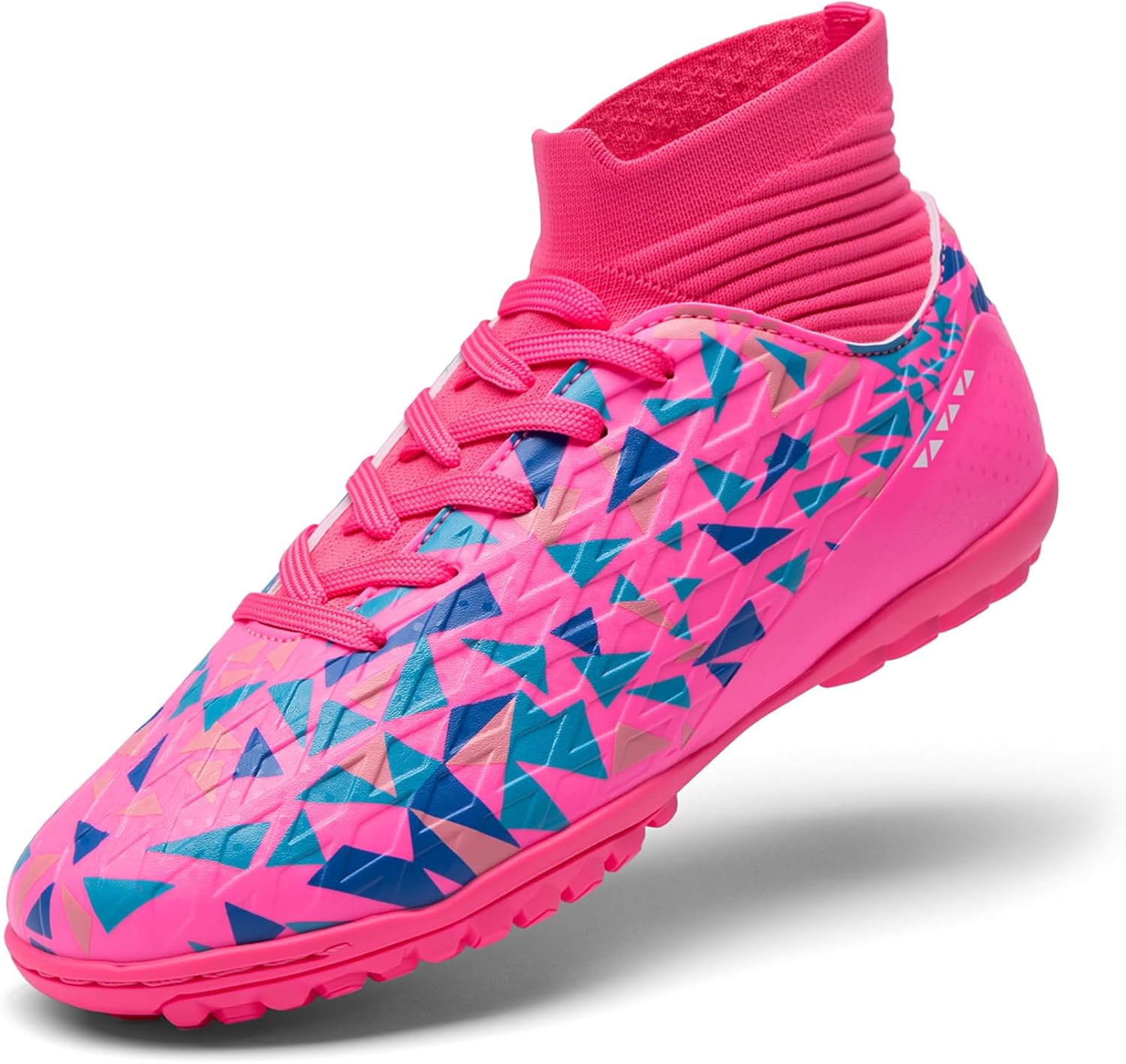DREAM PAIRS Boys Girls Indoor Soccer Shoes High Top Football Turf Futsal Shoes for Little/Big Kid