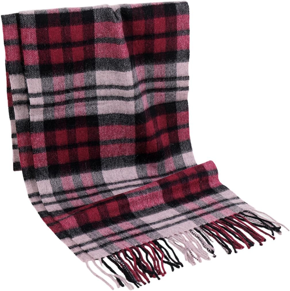Winter Wool Plaid Scarf for Men,Women Fashion Tartan Wrap Checkered Scarves - Image 2