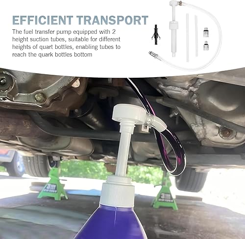 Miniatura 4 de Kit de bomba de fluido de transmisión, bomba de succión de aceite de tipo empuje de 8 cc y transferencia de fluidos con adaptador de tercera mano,
