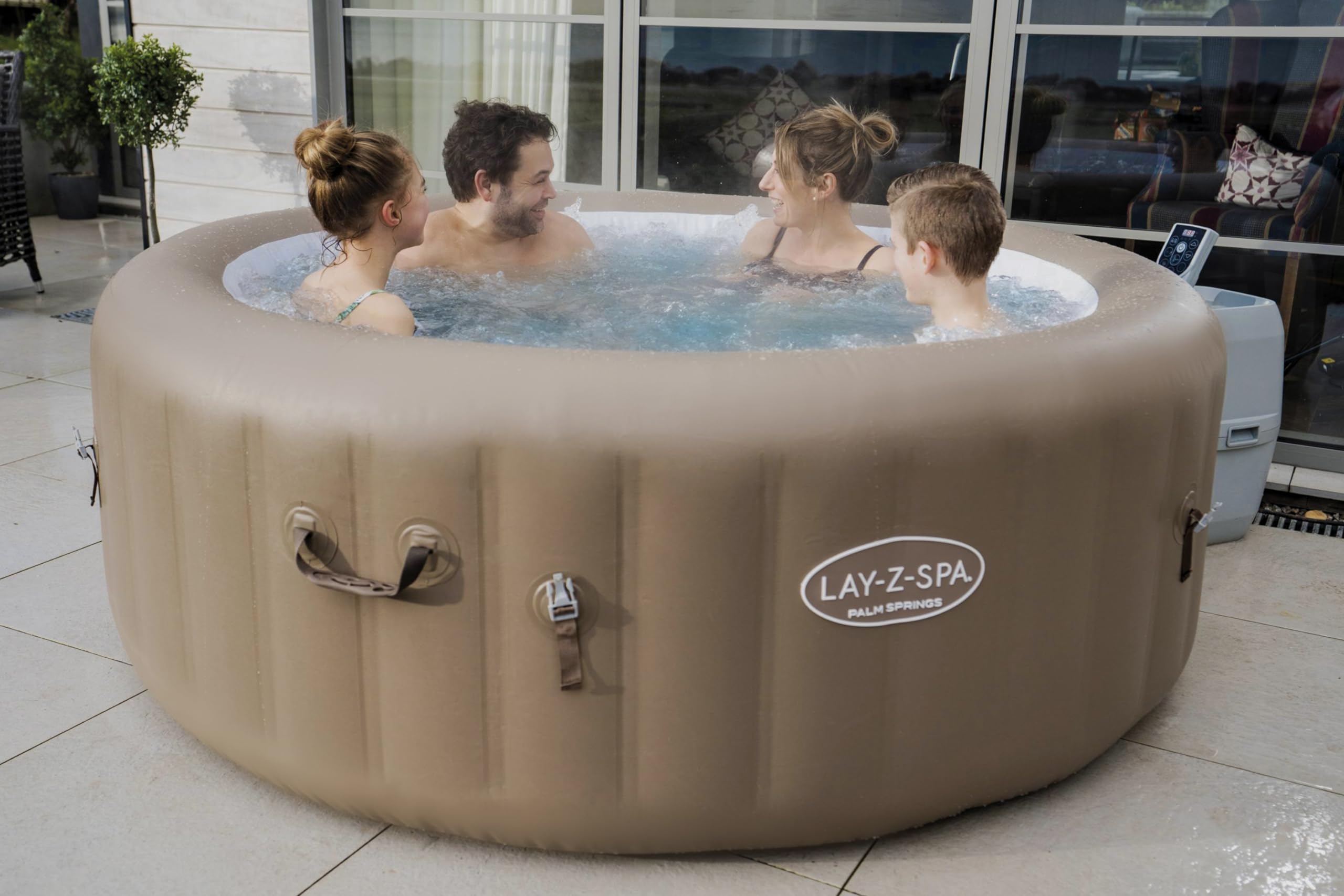 BESTWAY SPA Hinchable Lay-Z-SPA Palm Springs Ø196x71 cm Beige