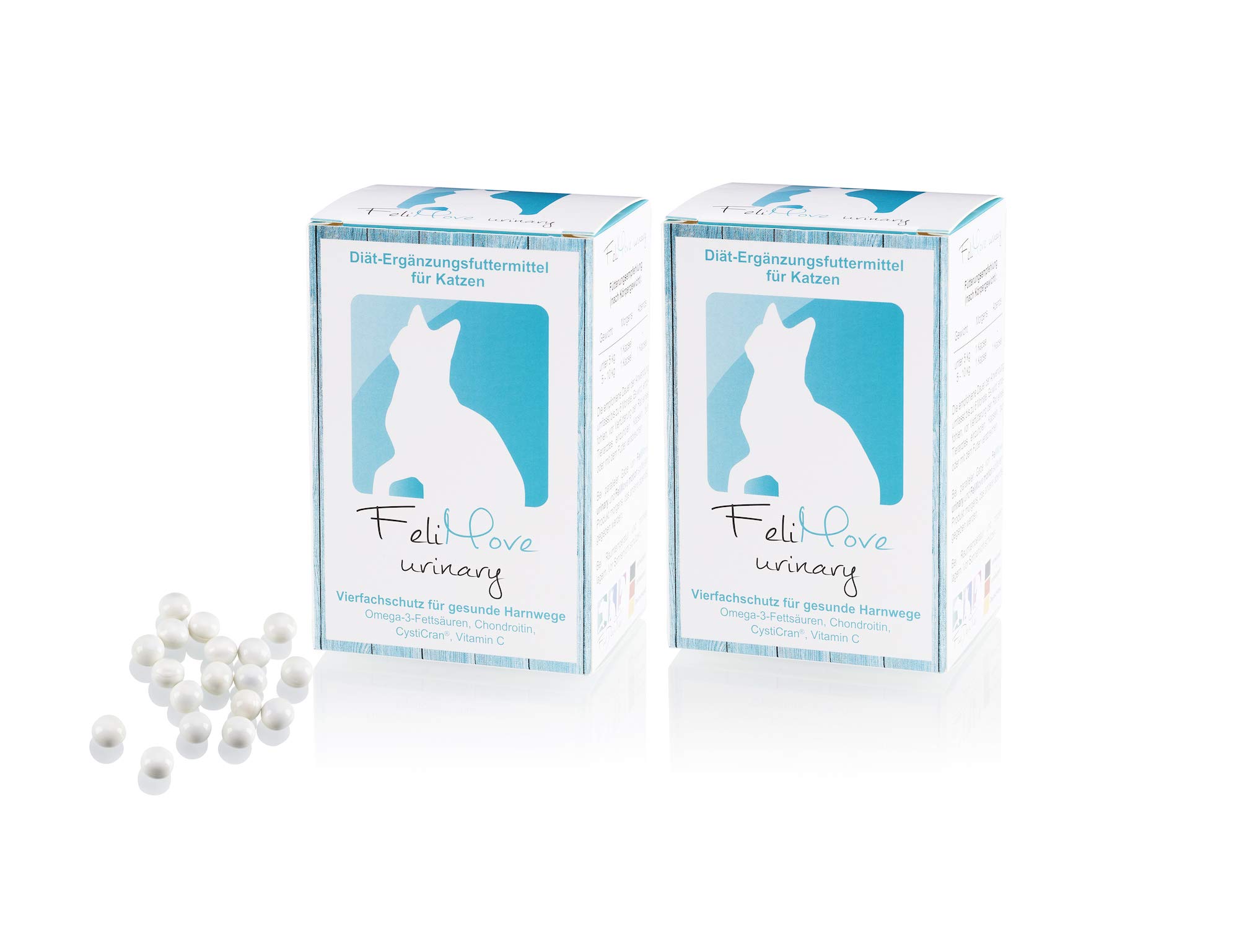 Urinary Doppelpack (2X 100 Kapseln) - Ergänzungsfuttermittel für Katzen bei Erkrankungen der unteren Harnwege (Fus/FLUTD) mit einzigartigen Inhaltsstoffen und Vierfach-Schutz.