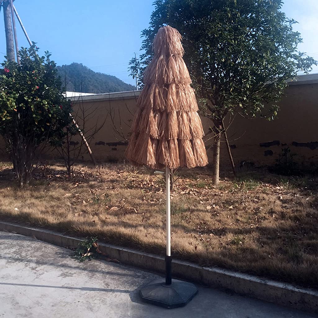 Parasol ogrodowy,Duży parasol plażowy Hula, 250cm zewnętrzny wodoodporny parasol hawajski Parasol, kryty strzechą na okrągły basen ogrodowy Patio