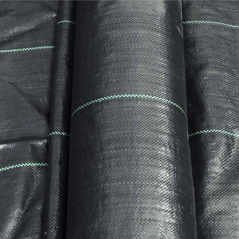 Barrera contra malezas Transpirable 1 tapete de jardinería Polipropileno Negro for Control malezas, Cubierta Vegetal for huertos agrícolas(8 * 1M)