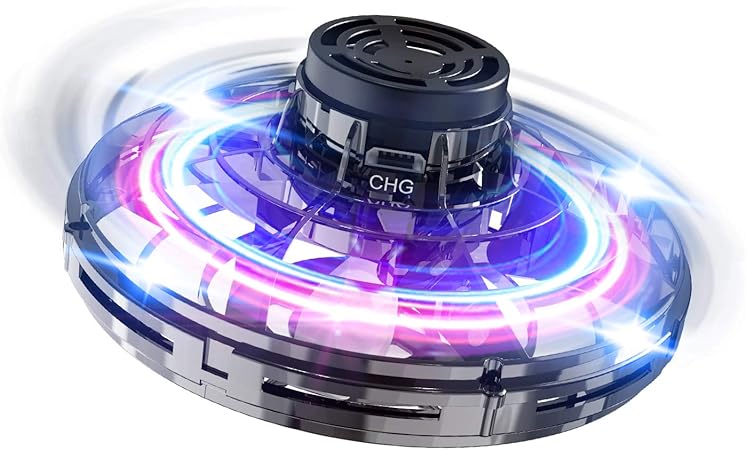 FLYNOVA Hand Operated Mini Drones,UFO Magic Flying Orb Ball Toys with Lights,Hover Boomerang Flying Spinner,Christmas Birthday Gifts for 6 7 8 9 10 11+ Boys Girls Teen,Kids Adults Indoor Outdoor Toys