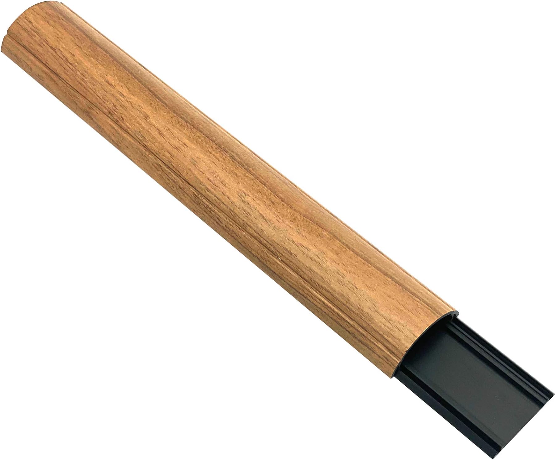 ElectriductPremium Cable Shield PVC Floor Cord Cover and Wire Protector - Medium Oak Woodgrain Wood Texture, Large - 32'' (CSX-PR-LG-32-MO)