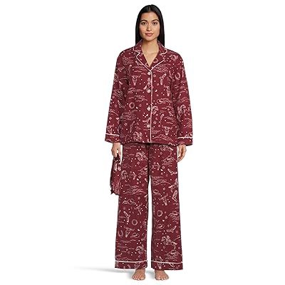 P.J. Salvage Flannel PJ Set with Headband Women