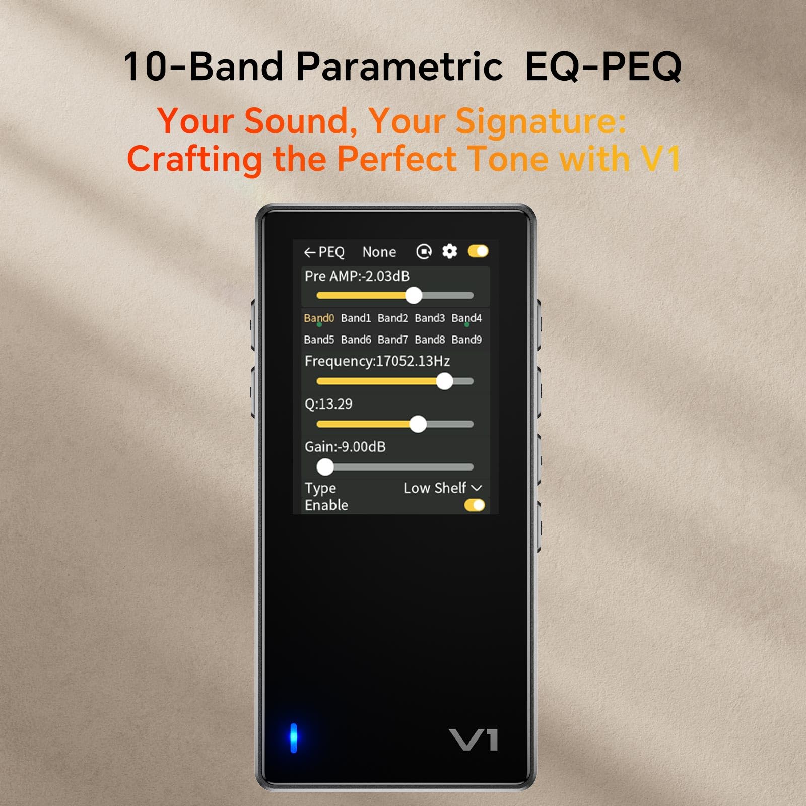 TempoTec Variations V1 - Reproductor de música portátil HiFi, reproductor de audio digital con Bluetooth bidireccional 5.1. Puertos de auriculares de 4.4 mm y 3.5 mm + tarjetas microSD (TF) de 64 GB +
