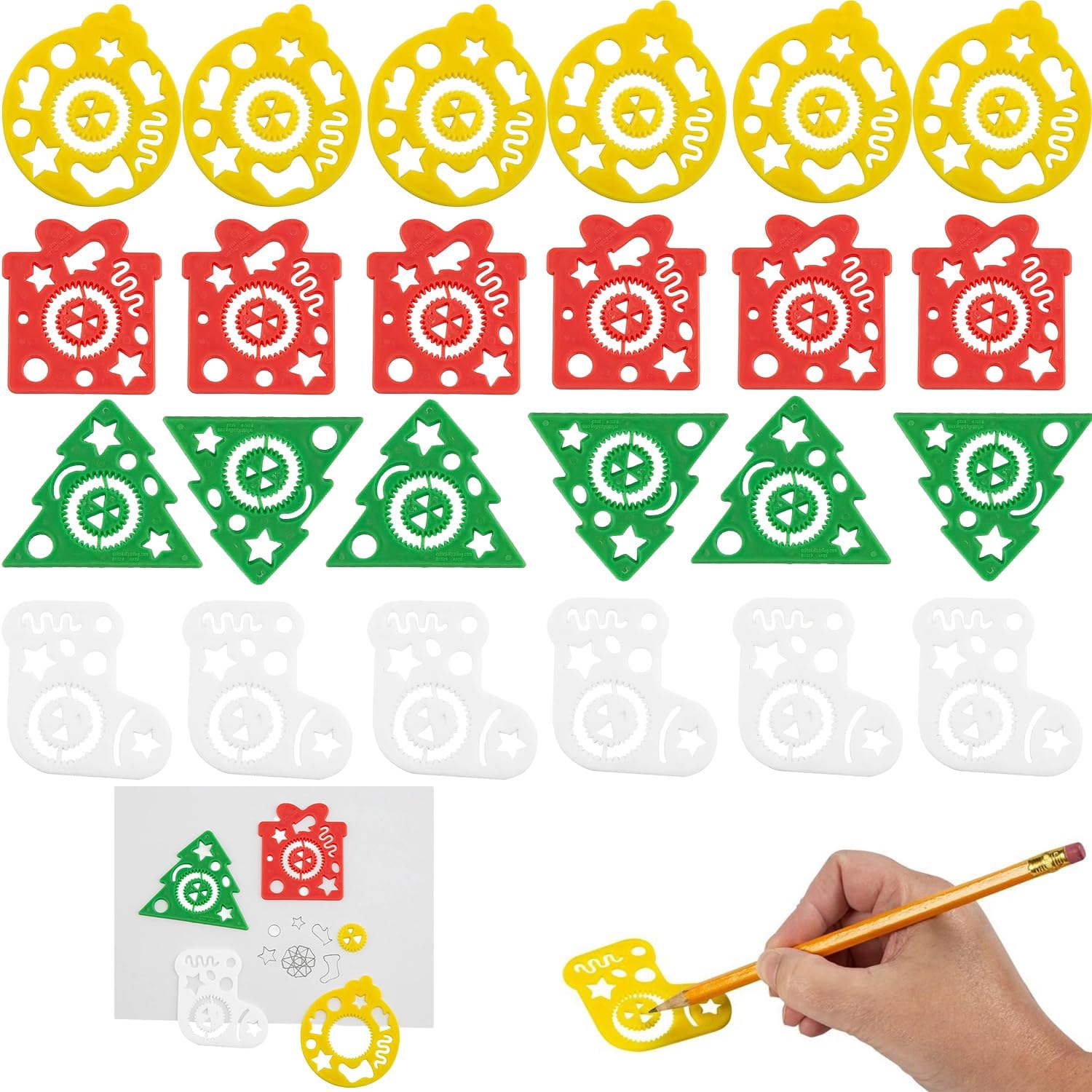 Fun Express Christmas Stencils - 24 Pieces