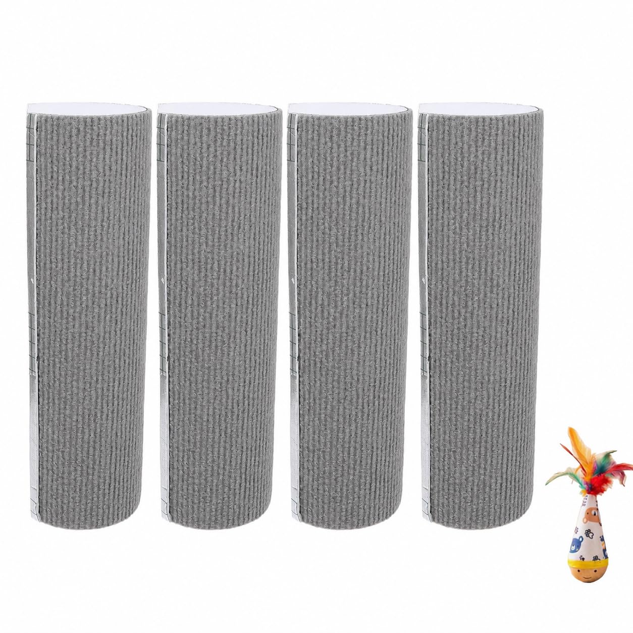 Selbstklebende Katzen-Kletterstangen für Wand, 4er-Pack，Grau