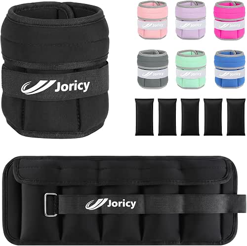 Adjustable Ankle Weights for Women & Men, One Pair of