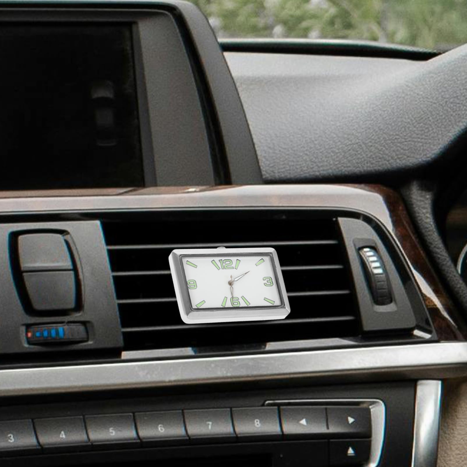 5piezas Reloj De Coche Luminous Reloj Digital Para Tablero De Vehículo Para Automóvil Instalación y Precisión Quartz Para Interior De Coche