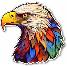 Majestic Eagle Ornithophile Sticker for Car, Bike, SUV, Truck, Helmet, Laptop, Water Bottle, Notebook, Decal Window, Guitar, Skateboard, Bumper Vinyl Waterproof Sticker 5 inch Design 26