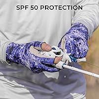 Vista 3 de KastKing La Sal Guantes de pesca UPF50+ Guantes de sol Guantes de protección UV Guantes sin dedos para hombres y mujeres para exteriores, kayak