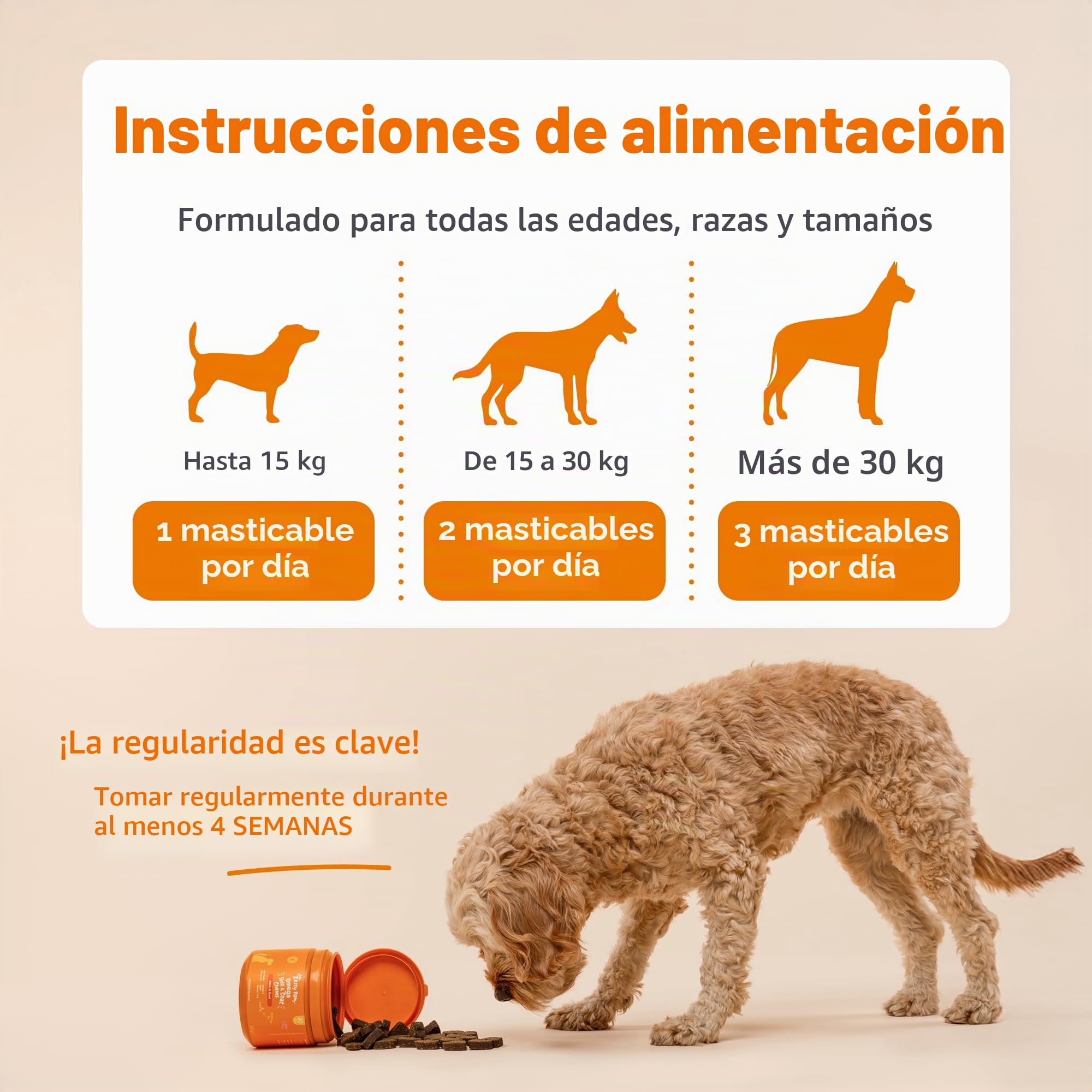 Zesty Paws Cuidado de la Piel y Pelaje de salmón con Aceite de Pescado para Perros | Apoya el Pelaje Saludable | Masticables con vitaminas y Suplementos para Perros - 90 Piezas