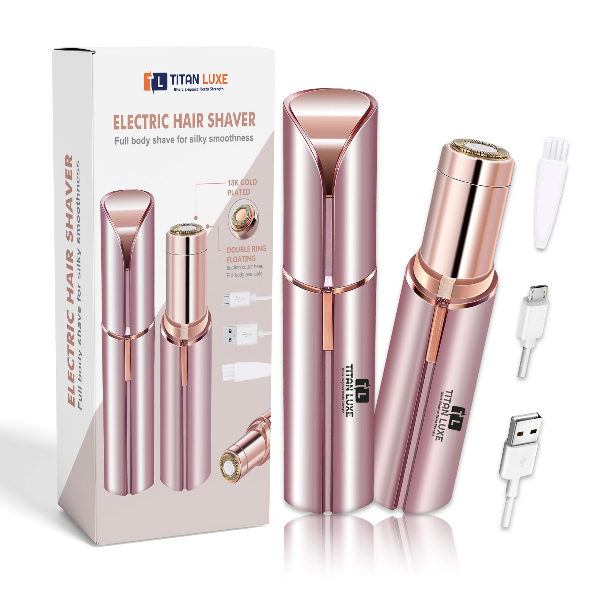 Facial Hair Removal for Women, Face Shavers for Women, Portable Lady Face Electric Razor for Lip, Peach Fuzz, Chin with USB Rechargeable