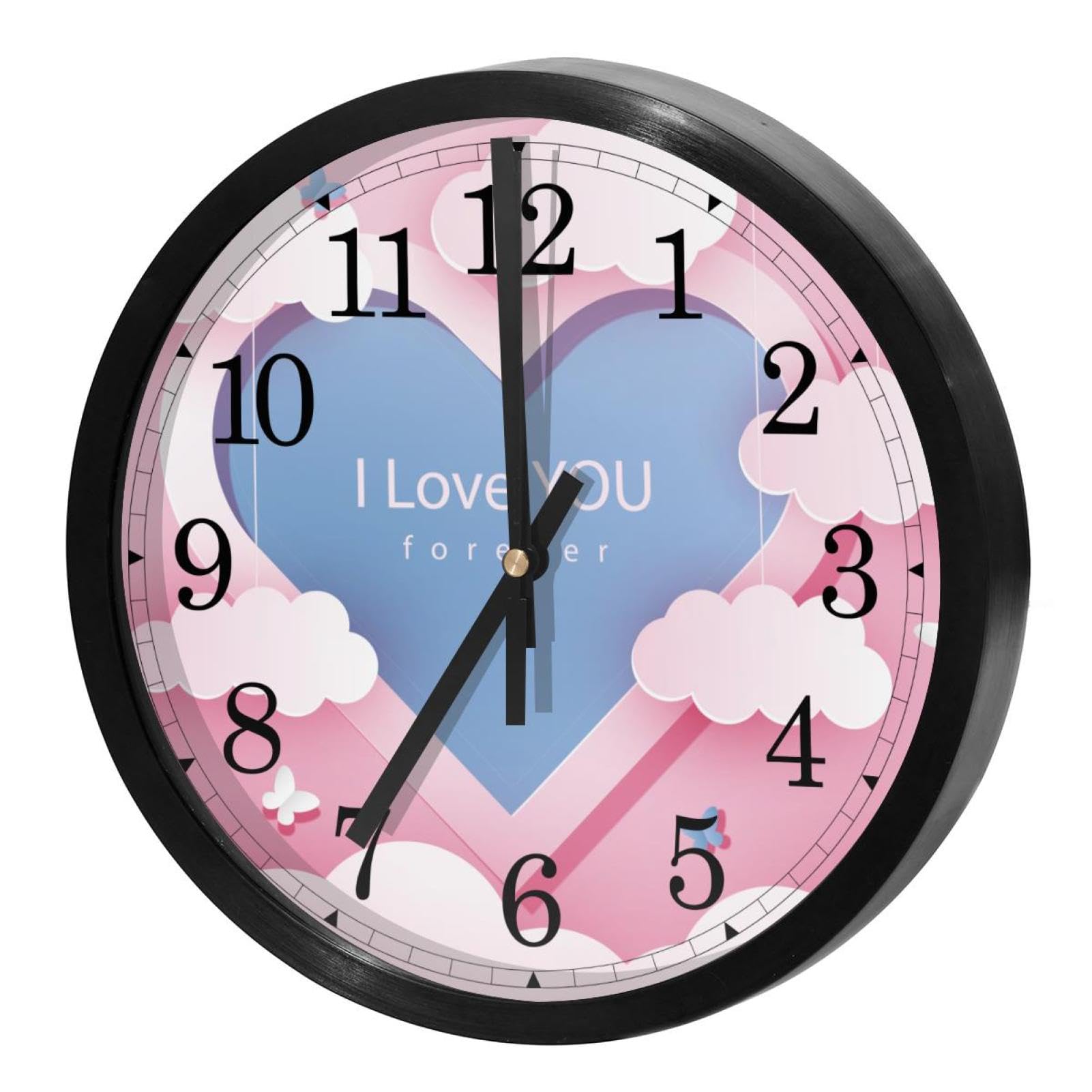Horloge murale silencieuse à quartz ronde pour la cuisine et le bureau
