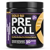 Gold BJJ PreRoll - Jiu Jitsu Pre Workout Supplement for Energy, Focus, and Endurance - Martial Arts Specific Pre-Workout Powder Formula with Natural Flavors (Acai Berry, 30 Servings)