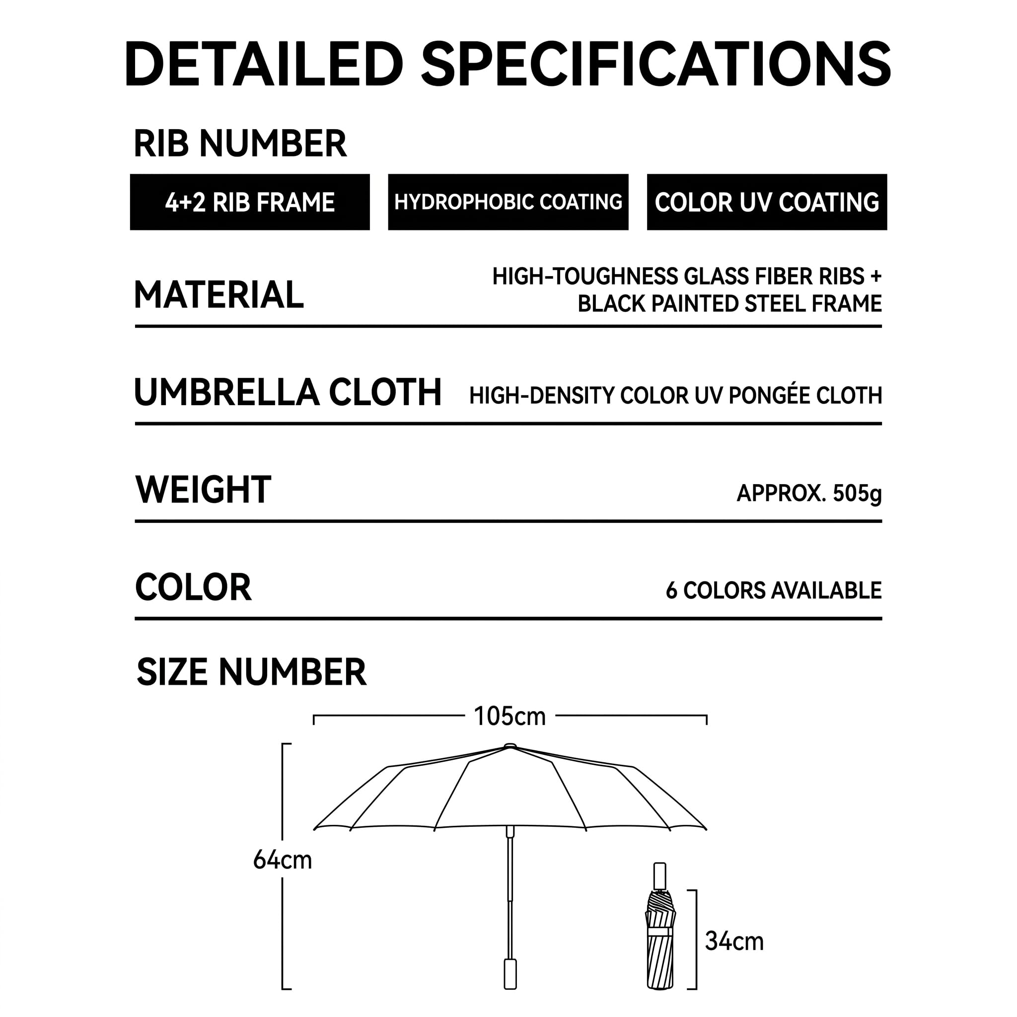 HLTYGWX Paraguas Resistente al Viento – Paraguas de Viaje Plegable automático para Lluvia y Sol – Sombrilla compacta con protección UV – Fuerte 10 Varillas para fácil Transporte