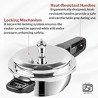 Vista 8 de Vinod V-3L - Olla a presión con fondo sándwich de acero inoxidable, 3 litros