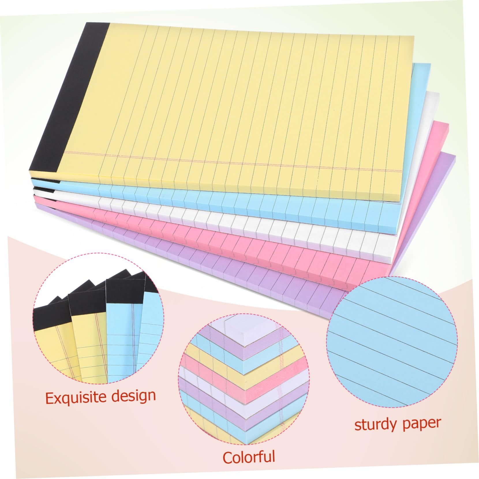 STOBOK Bloc-notes de Bureau A5 Lot de 10, Papier Ligné à Écrire
