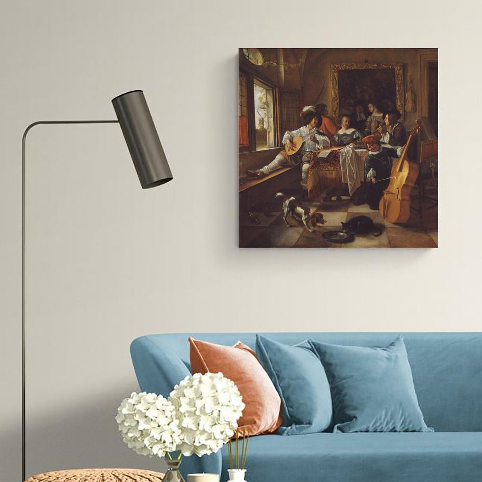 Jan Steen Künstlerwerke, Konzert-Poster, zeitgenössisches Leinwand-Kunstwerk für Wanddekoration, Wohnzimmer, Schlafzimmer, Büro, Dekoration, 50,8 x 50,8 cm