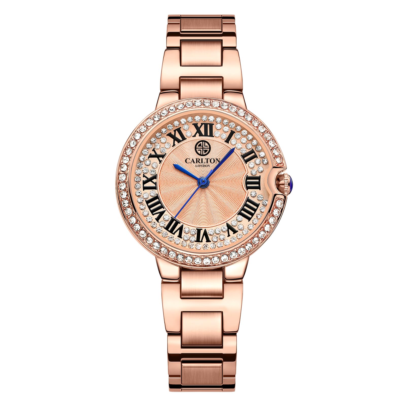 carlton london Women Stainless Steel Analog Watch | Gold Waterproof Watches for Women Girls Ladies | Fashionable Trendy Quartz Movement Wrist Watch - CLDRGS-001-picture-27