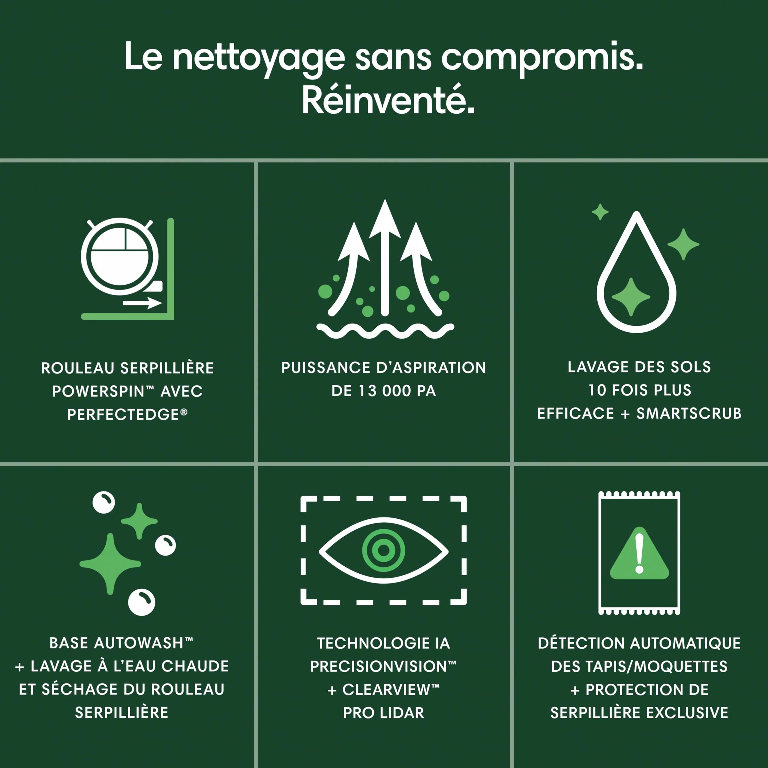 iRobot Roomba Max 705 Combo + Base AutoWash, Rouleau serpillière PowerSpin, Protection du Rouleau, Deux brosses, Vidage Automatique, Séchage du Rouleau à l’air Chaud, évite Les Objets, LiDAR, Noir