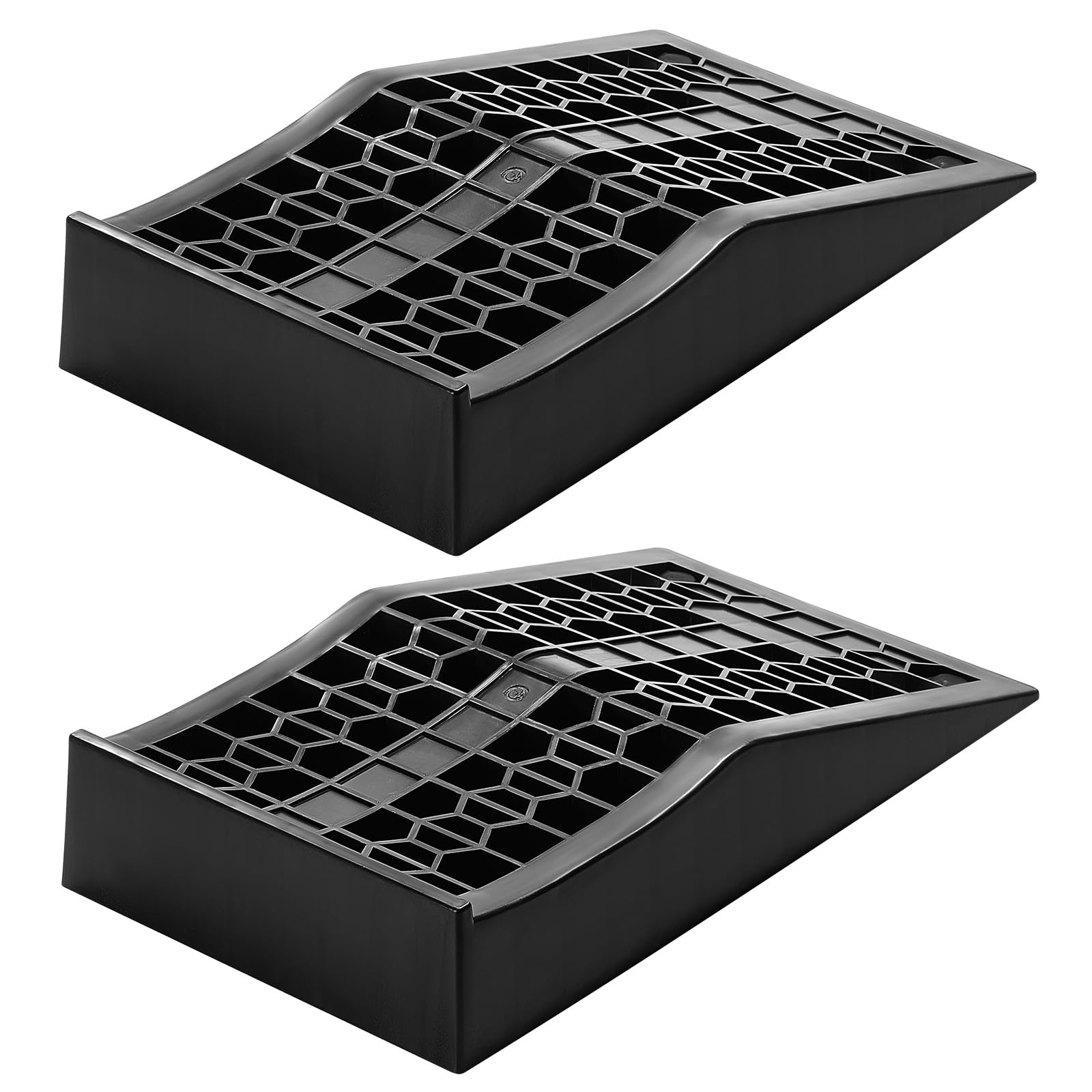 VEVOR Rampas para Coche, Portátiles y Planas, para Mantenimiento de Garajes, Cambio de Aceite y Reparación de Camiones, Capacidad de Carga 2268 kg, Ayuda para Carga, 443 x 249 x 83 mm, 2 uds