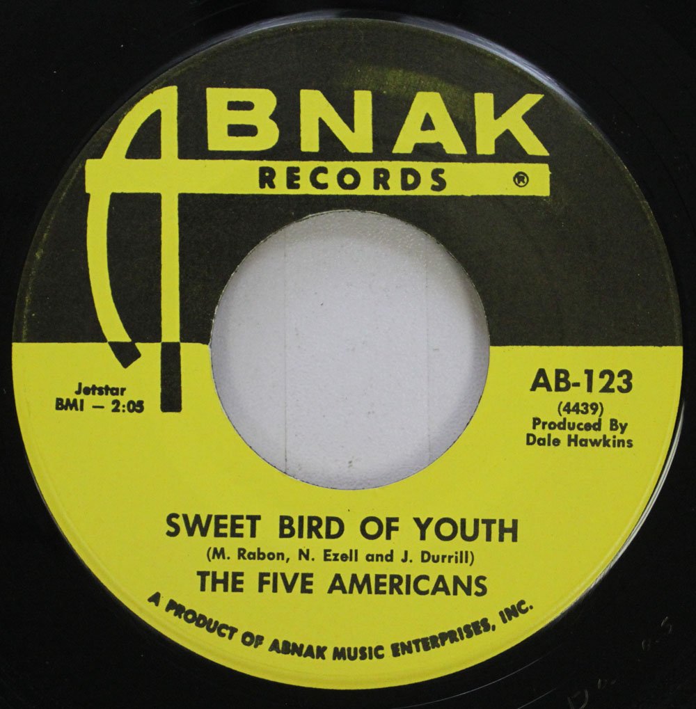 THE FIVE AMERICANS 45 RPM SWEET BIRD OF YOUTH / ZIP CODE