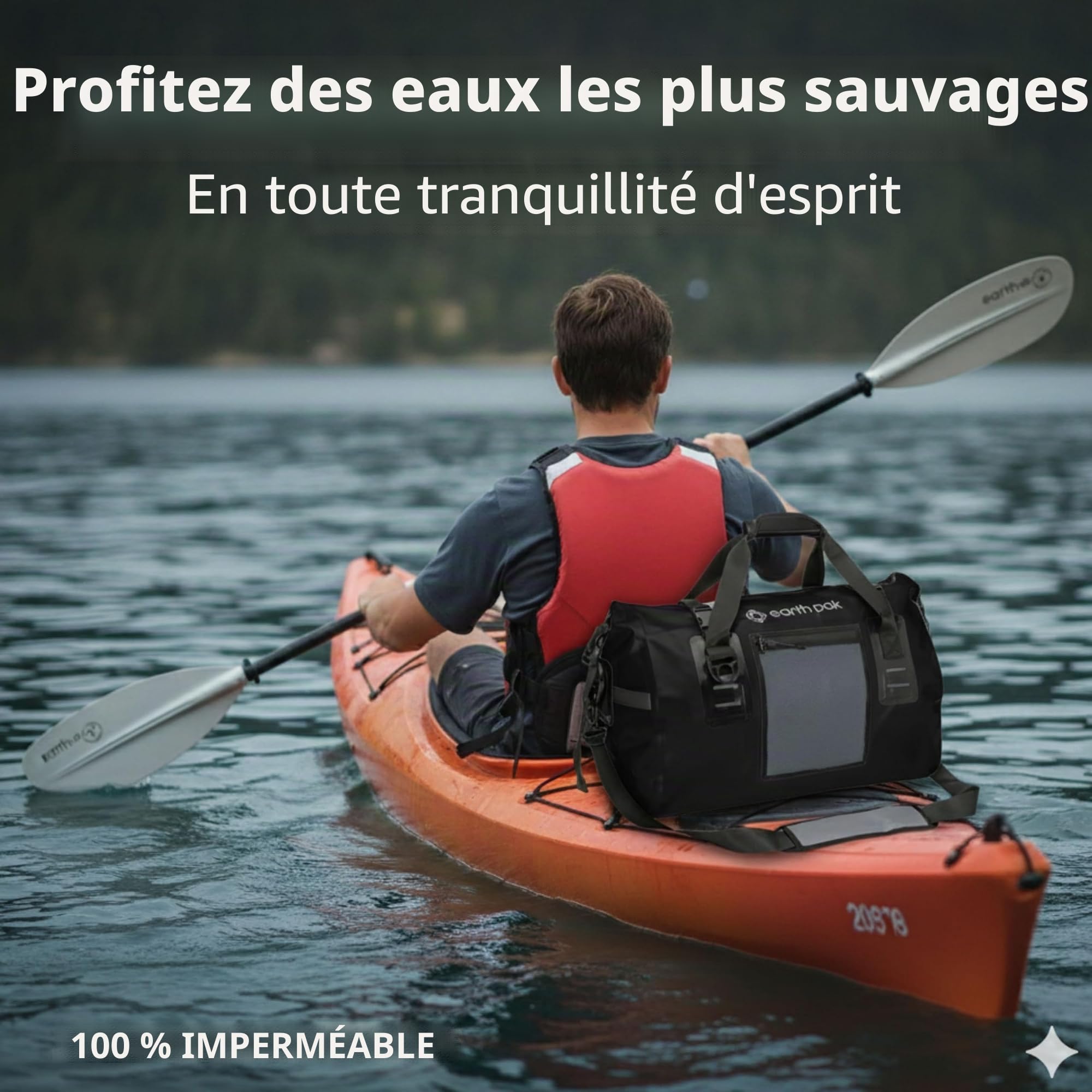 Earth Pak Sac de Sport imperméable - Parfait pour Tout Type de Voyage, léger, 50 L et 70 L, durables matériau Robuste pour Garder Votre équipement en sécurité et en sécurité