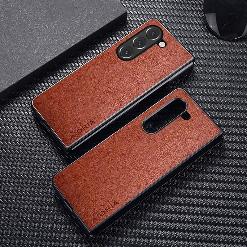 Miniatura 9 de AIORIA Funda para Samsung Galaxy Z Fold5 7.6 "Pantalla Premium PU Funda de cuero PU Diseño retro Business Funda protectora completa para Samsung