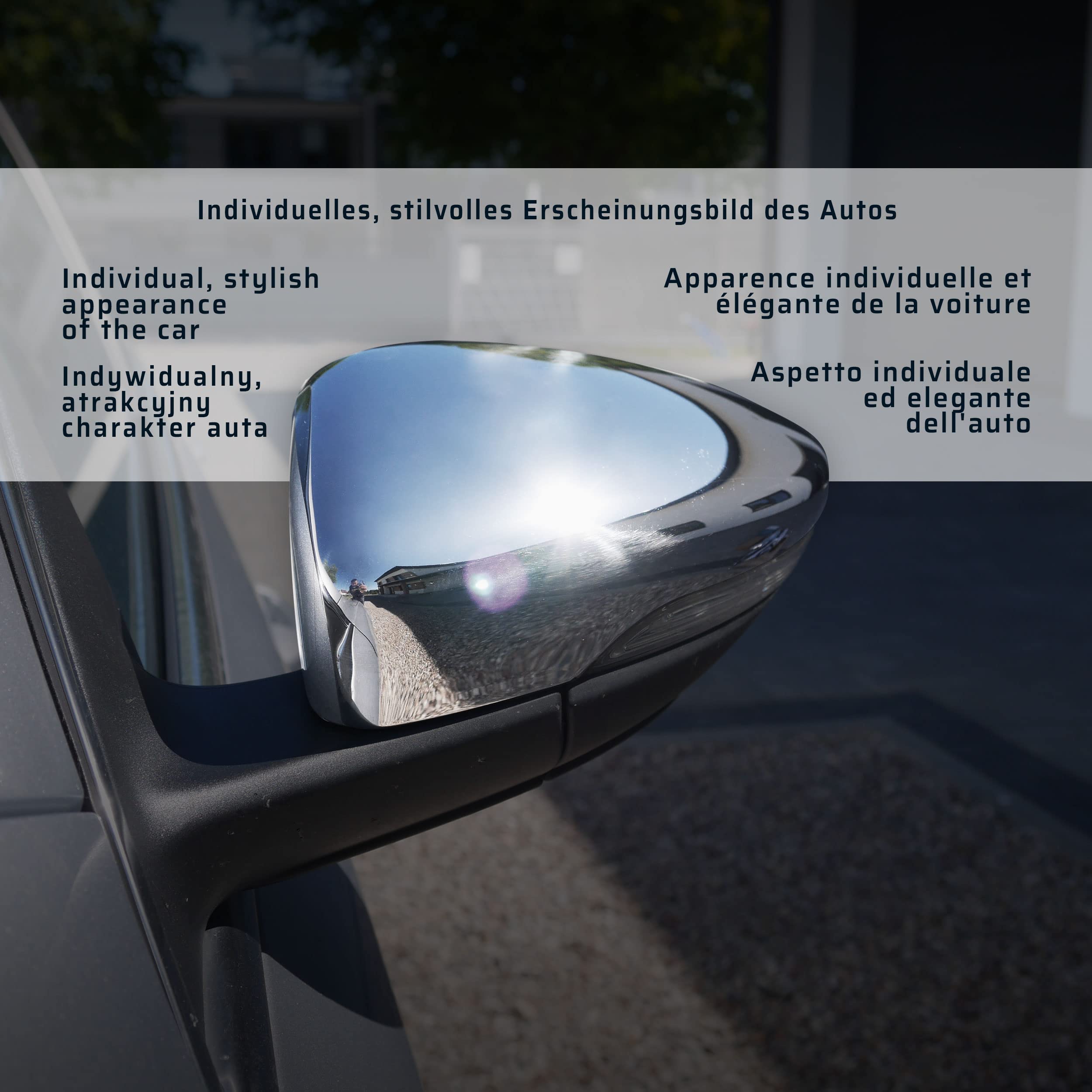 CHROMEMASTER | Nakładki na Lusterka Zewnętrzne | Kompatybilne z VW Passat 3C B7 Kombi 2010-2015 | Stal nierdzewna; Osłony Lusterek to Niepowtarzalny Wygląd Auta i Ochrona Przed Uszkodzeniem
