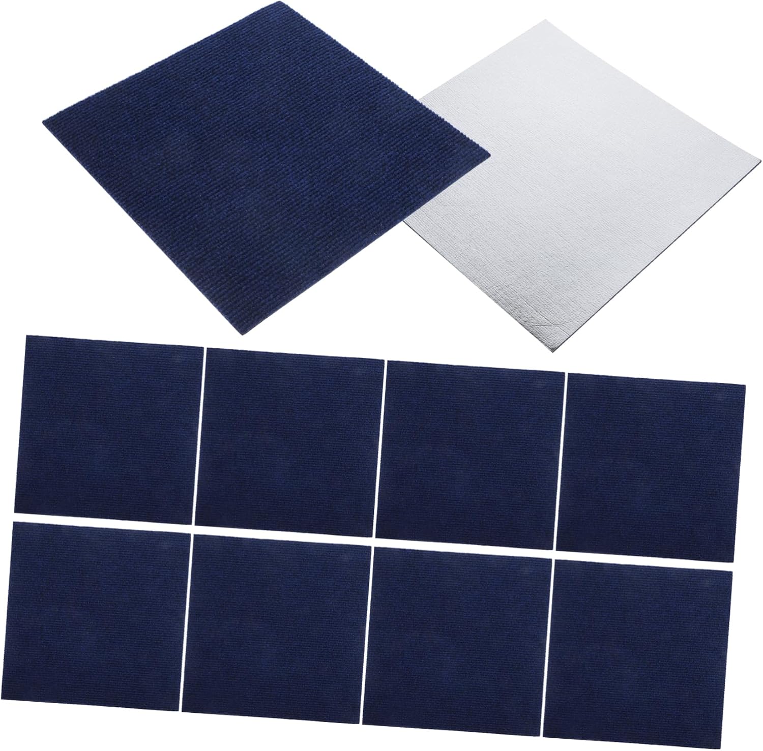 STOBAZA 10pcs Self-Adhesive Non- Carpet Tile Stickers for Flooring and Removable Peel and Stick Tiles for Home Office and Shower Use