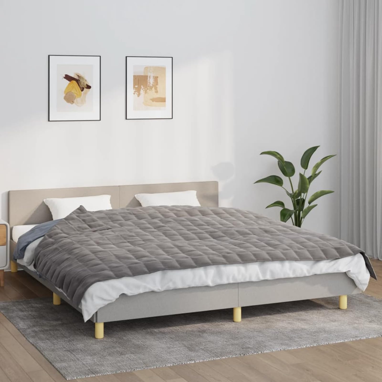 Coperta Ponderata Grigia 155x220 cm 11 kg Tessuto,Biancheria,Lenzuola e Coperte,Coperte-350777