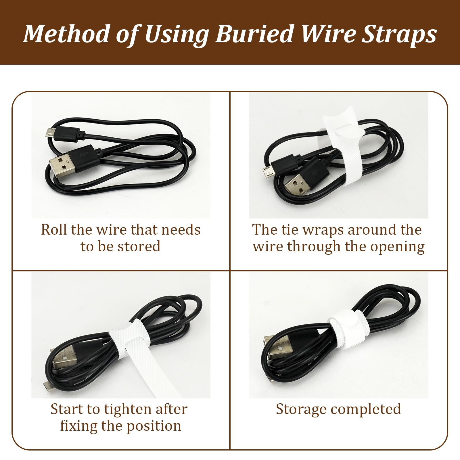 Kabel-Speicherbox mit Deckeln, Kabel-Management-Box mit 6 Gittern und 10 Drahtbindungen, Kunststoff-Datenkabel ordentliche Speicherhülle für Netzkabel, Ladestecker, Desktop Sundrie
