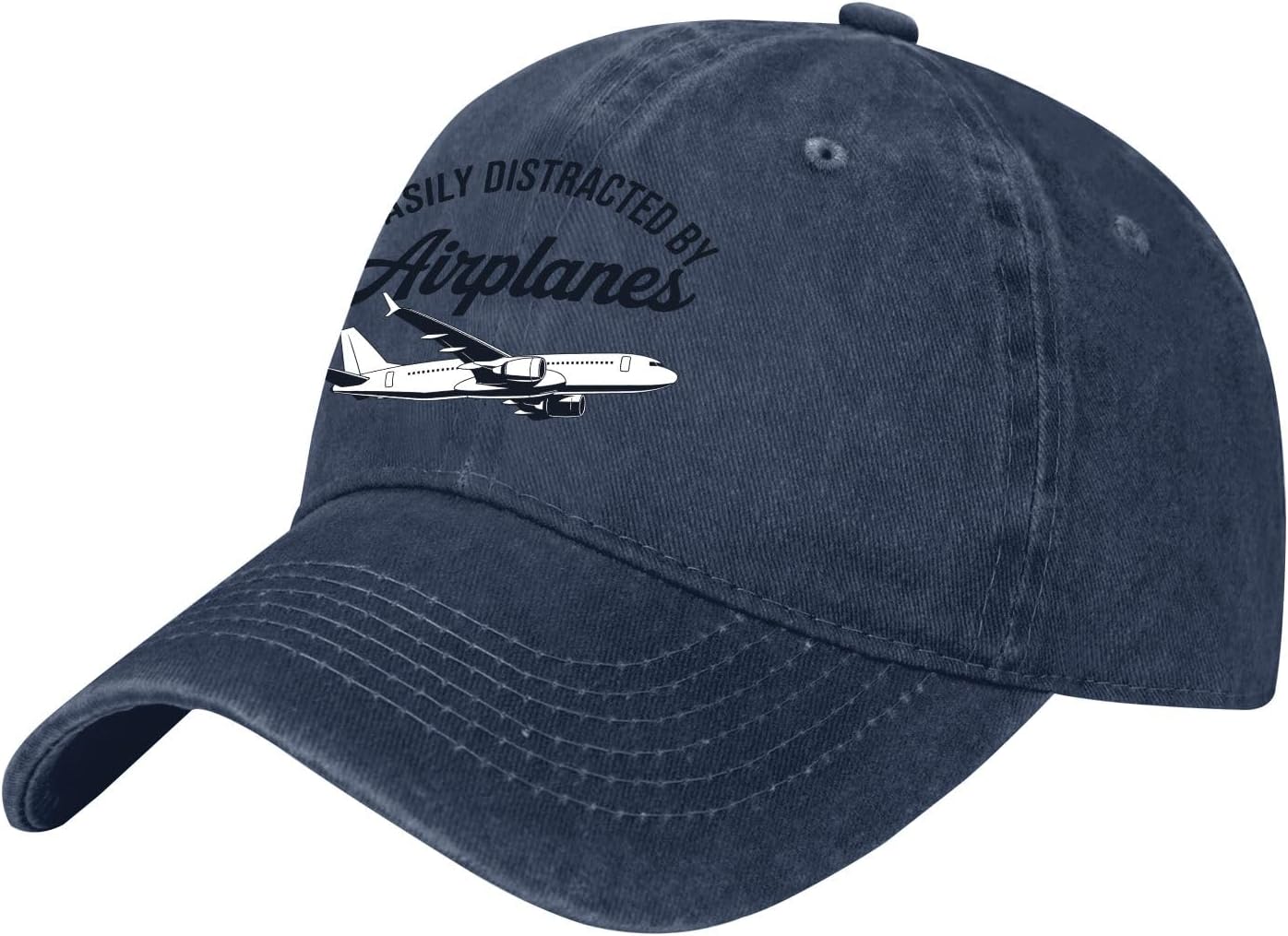 Easily Distracted by Rocks Hats for Mens Stylish Washed Distressed Baseball Cap - Image 2