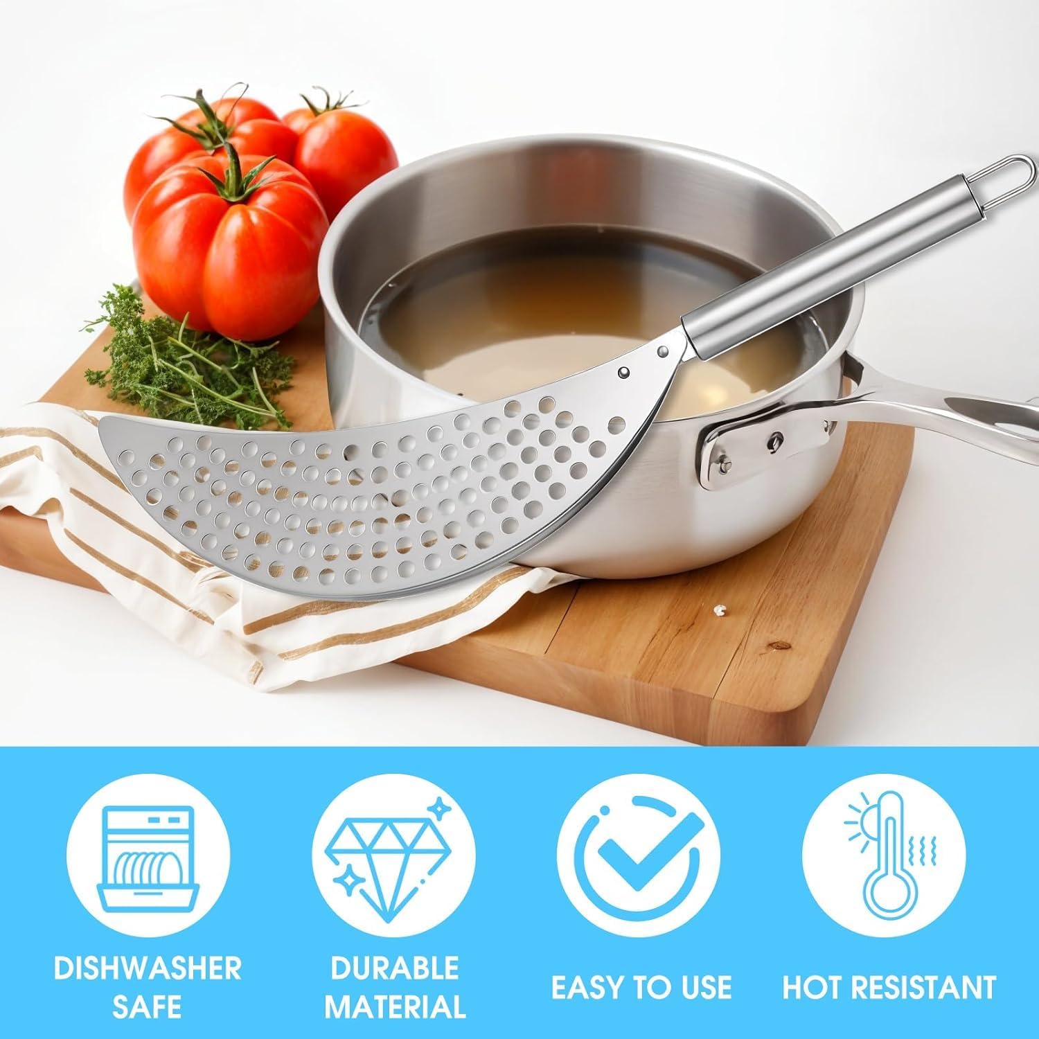 Pot Strainer With Handle Stainless Steel